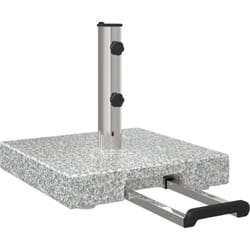 Vidaxl - Base de parasol à roulettes avec poignée granit gris 29 kg carrée