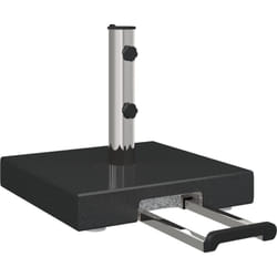 Vidaxl - Base de Parasol sur Roulettes avec Poignée Granit Noir 29 kg Carrée