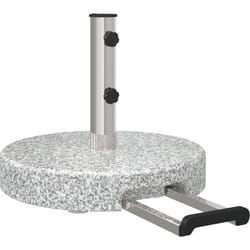 Vidaxl - Base de parasol mobile avec poignée Gris Granit 29 kg Ronde