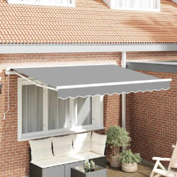 vidaXL Cadre de auvent Blanc 3.5 x 2 m Acier thermolaqué, aluminium