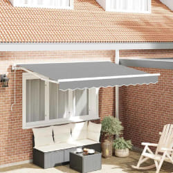 vidaXL Cadre de auvent Blanc 3.5 x 2 m Métal