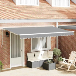 vidaXL Cadre de auvent Blanc 4 x 2 m Métal