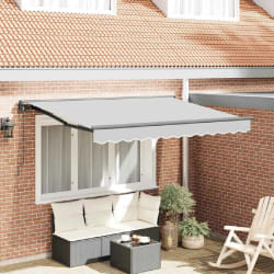 vidaXL Cadre de auvent Anthracite 3.5 x 2 m Métal