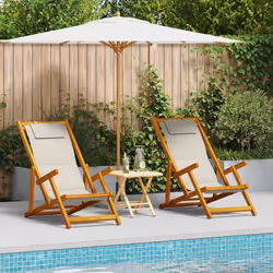 Cet ensemble de chaises de plage pliables pour 2 est le bon mix entre fonctionnalité et style, idéal pour la plage, le jardin ...