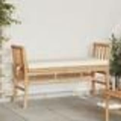 Banc de jardin vidaXL avec coussin de 110 cm en bambou