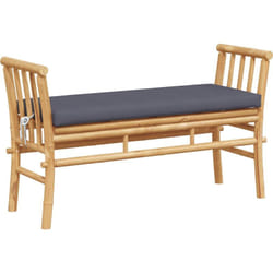 Vidaxl - Banc de jardin avec coussin en bambou de 110 cm