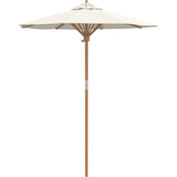 Parasol de Jardin Crème Blanc 180x230 cm Bambou Vidaxl