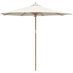 Parasol de Jardin Crème Blanc 270x260 cm Bambou Vidaxl