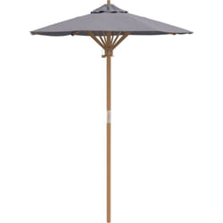 Parasol de jardin gris foncé 150x210 cm en bambou Vidaxl