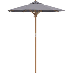 Parasol de jardin gris foncé 180x230 cm en bambou Vidaxl