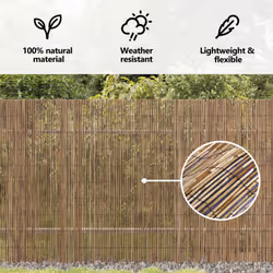 Ce panneau de clôture en bambou est vraiment un bon choix pour marquer les limites de ton jardin ou de ta cour. Il combine fo ...