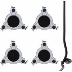 Vidaxl - Roulettes pour meubles 4 pièces avec élévateur 19 x 17,5 x 6 cm Acier 1 000 kg