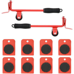 Vidaxl - Roulettes pour meubles 8 pièces avec élévateurs Rouge 9,8 x 7,5 x 3 cm 150 kg
