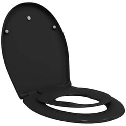 Vidaxl - Siège de Toilette à Libération Rapide Noir 44,5 x 37,3 x 4,3 cm