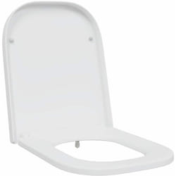 Siège de toilette à fixation rapide vidaXL avec fermeture douce en Duroplast blanc