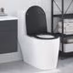 Siège de toilette à libération rapide vidaXL avec fermeture douce - Duroplast, Noir