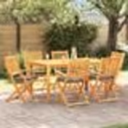 Chaises de jardin pliantes vidaXL avec coussin gris 6 pièces en bois d'acacia massif