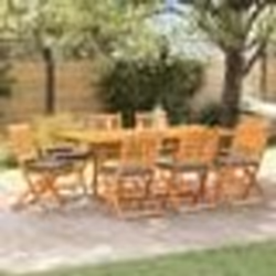 Chaises de jardin pliantes vidaXL avec coussin gris 8pcs en bois d'acacia massif