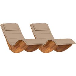 Vidaxl - Transats Balançants avec Coussins 2 pcs Bois Massif d'Acacia