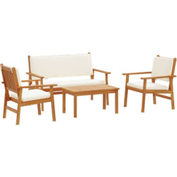 Vidaxl - Ensemble de canapé de jardin 4 pièces avec coussins en bois d'acacia
