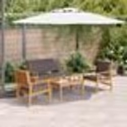 Ensemble de canapé de jardin 4 pièces avec coussins en bois d'acacia