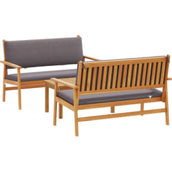 Vidaxl - Ensemble de canapé de jardin 3 pièces avec coussins en bois d'acacia