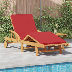 vidaXL Transat 2 pcs Rouge 40 x 40 x 40cm Bois d'acacia massif