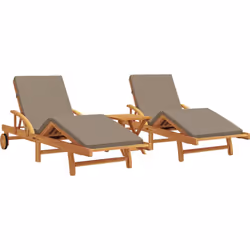 Améliore ton extérieur avec l'ensemble de chaises longues vidaXL, conçu pour le confort et la praticité. Cet ensemble tendanc ...