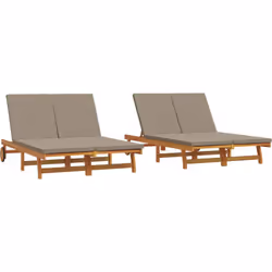 Cette chaise longue réglable est top pour des moments de détente à l'extérieur. Avec sa jolie finition taupe et son bois d'ac ...