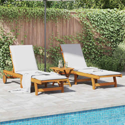 Vidaxl - Chaises longues lot de 2 Bois d'acacia solide