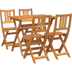 Ensemble Bistro de Jardin 4 Pièces Pliable en Bois Massif d'Acacia vidaXL