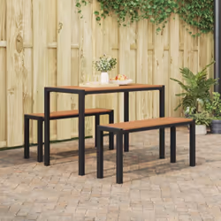 Cet ensemble de banc de dîner d'extérieur allie style et praticité, offrant une super option pour vos repas en plein air. Ave ...