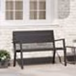 Banc de jardin vidaXL en acier et WPC noir