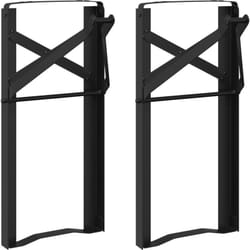 Vidaxl - Banc de bière Pattes 2 pcs Pliables Acier Noir Émaillé