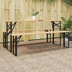 Pied de Table à Bière 2 pcs Noir 39 x 3 x 75 cm vidaXL