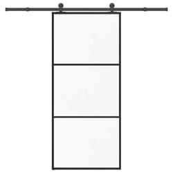 vidaXL Porte coulissante avec kit de quincaillerie 90x205 cm Verre ESG porte coulissante sur rail porte coulissante 3332807