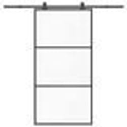 vidaXL Porte coulissante et quincaillerie ESG verre et aluminium