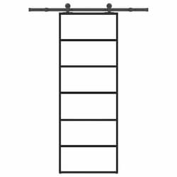 vidaXL Porte coulissante avec kit de quincaillerie 76x205 cm Verre ESG porte coulissante sur rail porte coulissante 3332827