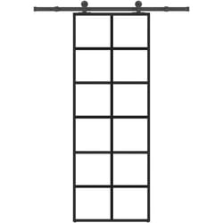 Porte Coulissante Avec Kit De Quincaillerie 76x205 Cm Verre Esg Vidaxl