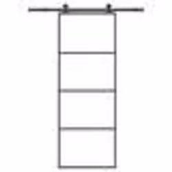 vidaXL Porte coulissante avec kit de quincaillerie 76x205 cm Verre ESG