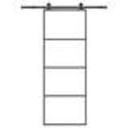 vidaXL Porte coulissante avec kit de quincaillerie 76x205 cm Verre ESG