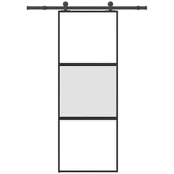 Vidaxl Porte Coulissante Kit De Quincaillerie Trempé Verre Aluminium