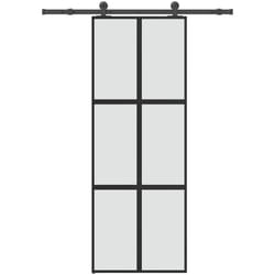 Vidaxl Porte Coulissante Kit De Quincaillerie Trempé Verre Aluminium