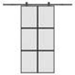 vidaXL Porte coulissante kit de quincaillerie trempé verre aluminium