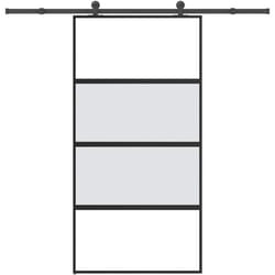 Porte Coulissante Kit De Quincaillerie Trempé Verre Aluminium Vidaxl