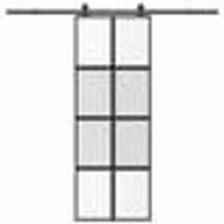vidaXL Porte coulissante kit de quincaillerie trempé verre aluminium