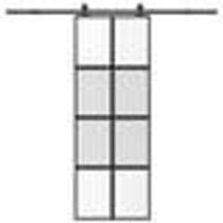 vidaXL Porte coulissante kit de quincaillerie trempé verre aluminium