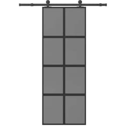 Vidaxl Porte Coulissante Kit De Quincaillerie Trempé Verre Aluminium