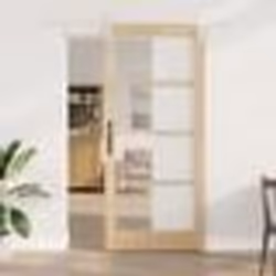 Porte Coulissante vidaXL avec Matériel 'ORKDAL'en Bois Massif & Verre