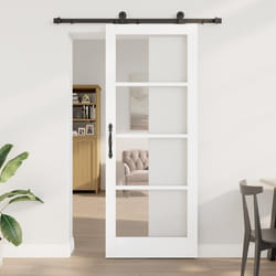 Porte coulissante vidaXL avec kit de quincaillerie ORKDAL blanche 83x211 cm 3332112